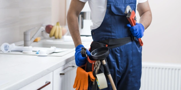 A plumber with his tools